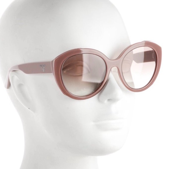 Prada Logo Pink Oversized Cat-Eye Sunglasses - Picture 4 of 6